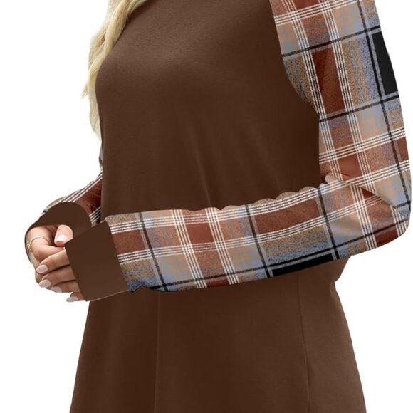 Cozy Raglan Long Sleeve Shirt for Women - Fashionable Fall Basic Tee, XX-Large - Picture 4 of 5